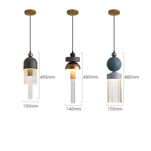Suspension design colorées créatives Tassel - vue 10 sur 10