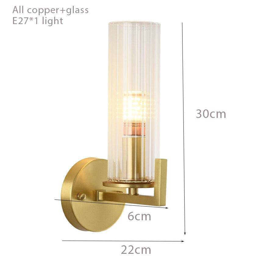 Applique murale doré et cylindre en verre Copper - vue 4 sur 5