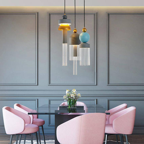 Suspension design colorées créatives Tassel - vue 4 sur 10