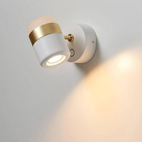 Applique murale moderne LED aux formes arrondies et bande cuivrée - vue 5 sur 6