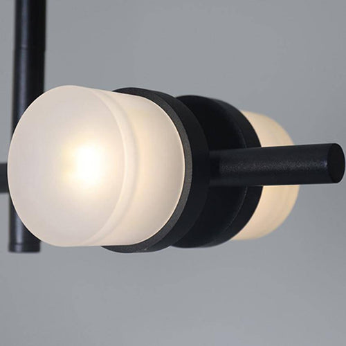 Lustre et suspension design art déco noir et doré avec lampes LED - vue 11 sur 11