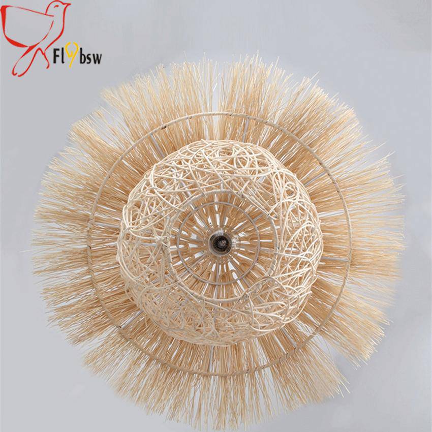 Suspension conique en rotin bambou - vue 3 sur 5