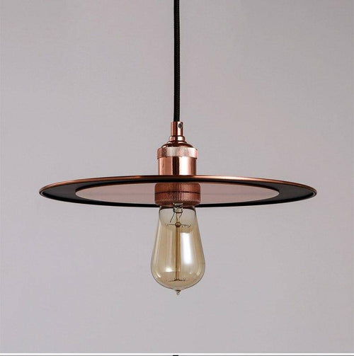 Suspension design disque chromé or rose - vue 4 sur 5