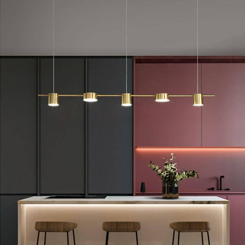 Lustre design à LED allongé en métal style Luxury Hang - vue 3 sur 14