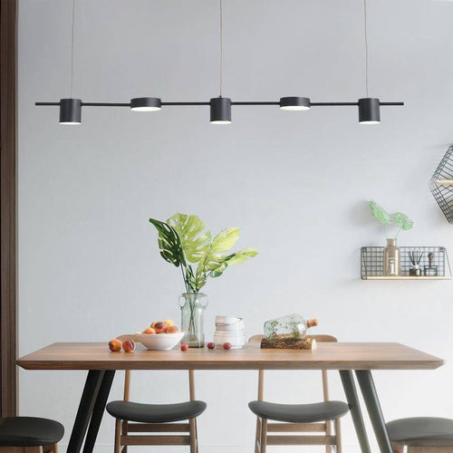 Lustre design à LED allongé en métal style Luxury Hang - vue 5 sur 14