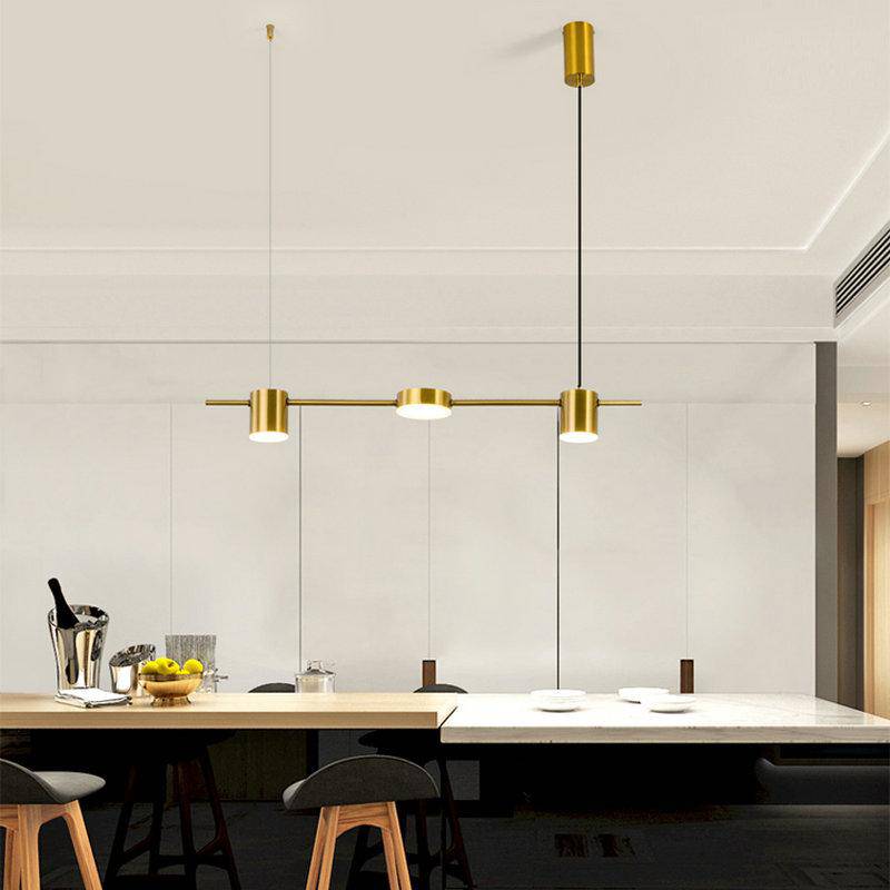 Lustre design à LED allongé en métal style Luxury Hang - vue 3 sur 14