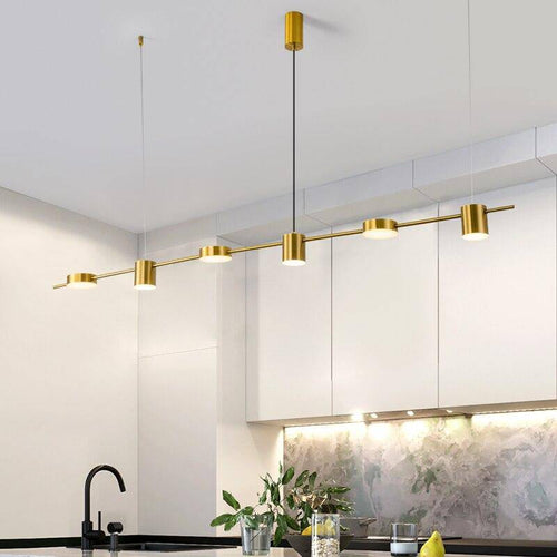 Lustre design à LED allongé en métal style Luxury Hang - vue 8 sur 14