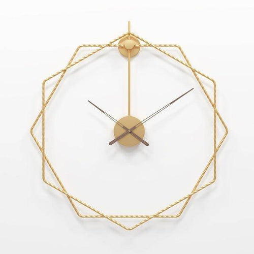 Horloge murale design hexagones décalés en métal - vue 4 sur 7