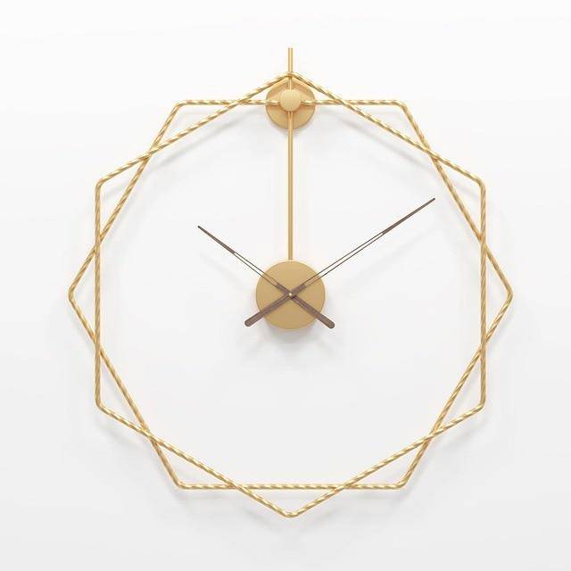 Horloge murale design hexagones décalés en métal - vue 3 sur 7