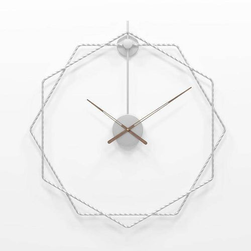Horloge murale design hexagones décalés en métal - vue 5 sur 7