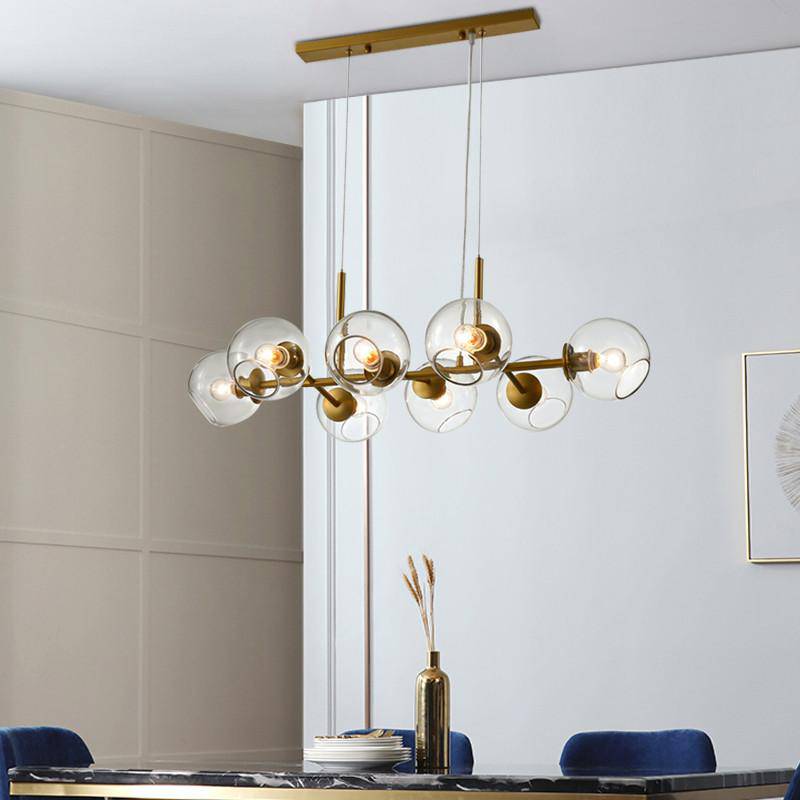 Lustre design avec verre en boule de verre Creative - vue 2 sur 5
