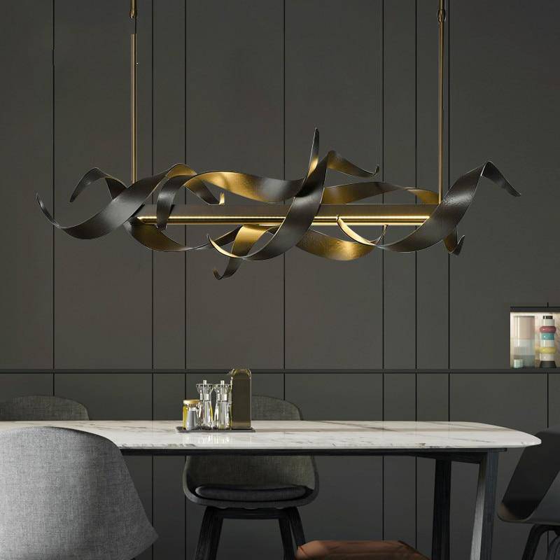 Lustre design à LED moderne Luxury en métal - vue 3 sur 3
