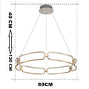 Lustre design à LED doré avec anneaux Pavia