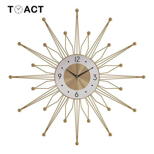Horloge murale design grande étoile dorée 50cm Luxury - vue 3 sur 3