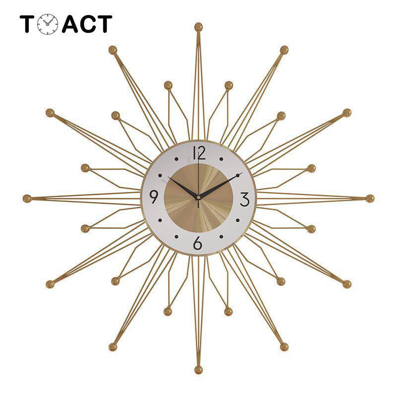 Horloge murale design grande étoile dorée 50cm Luxury - vue 3 sur 3