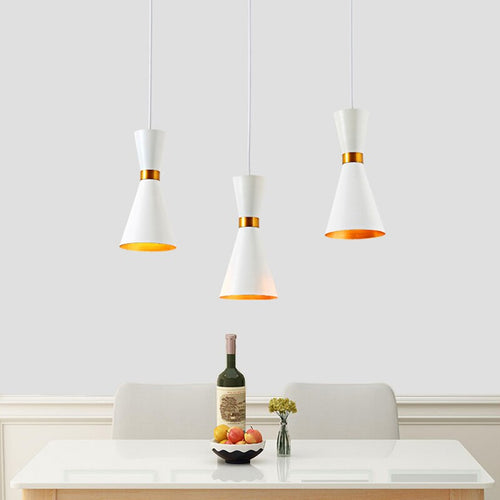 Lustre moderne LED en forme d'horloge métallique Gadea - vue 3 sur 5