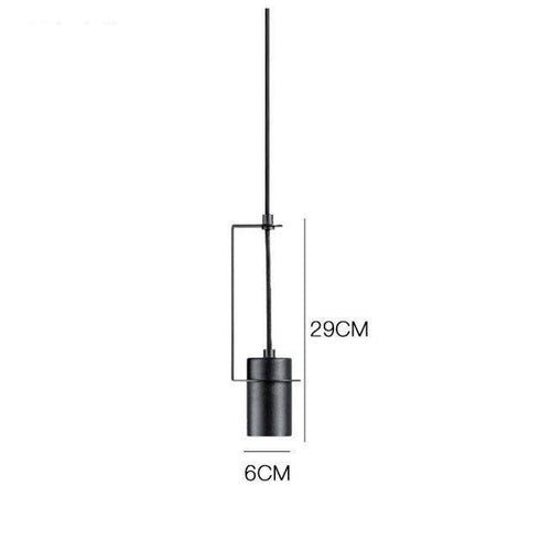 Suspension design à LED avec cylindre en métal au style Industriel - vue 15 sur 14