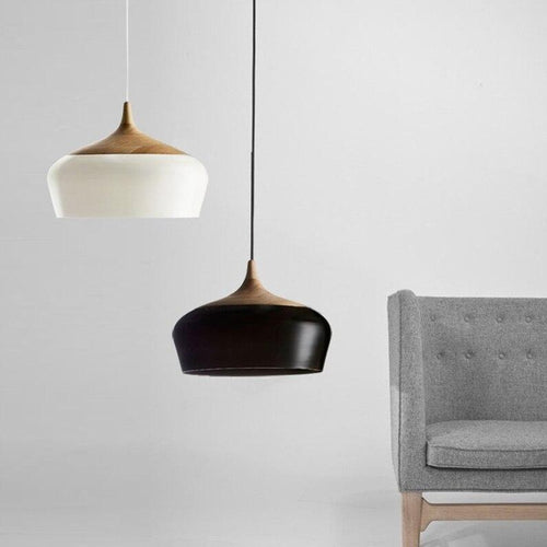 Suspension moderne en bois et métal Elina - vue 7 sur 8