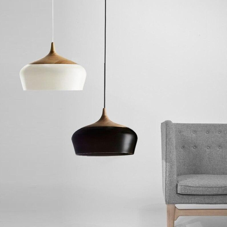 Suspension moderne en bois et métal Elina - vue 6 sur 8