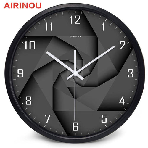 Horloge murale design noire style 3D avec chiffres Vortex - vue 5 sur 6