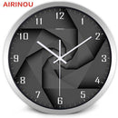 Horloge murale design noire style 3D avec chiffres Vortex