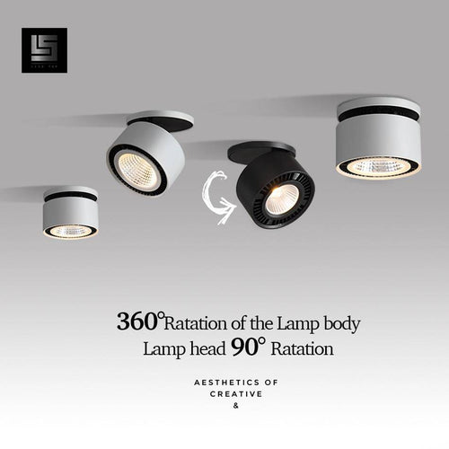 Spot moderne LED rond avec orientation à 360° Loft - vue 6 sur 7