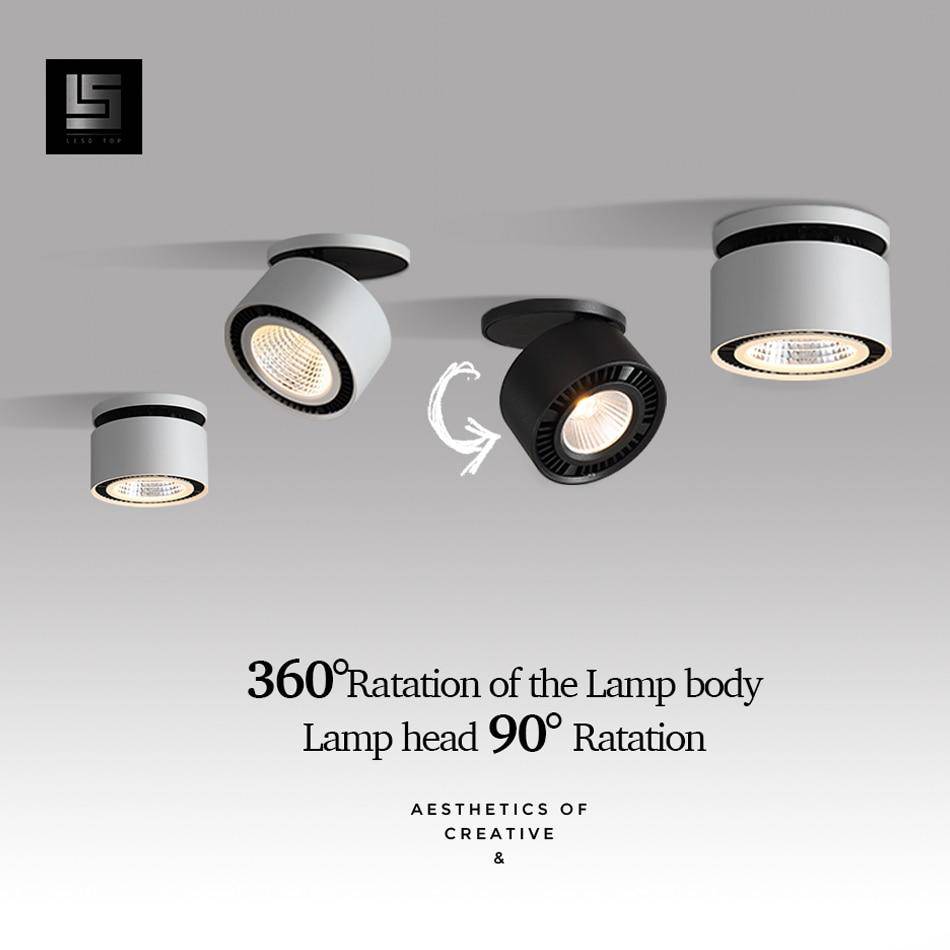 Spot moderne LED rond avec orientation à 360° Loft - vue 5 sur 7