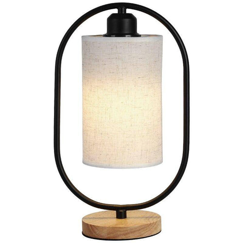 Lampe à poser moderne LED avec anneau et abat-jour tissu Nordic - vue 5 sur 6