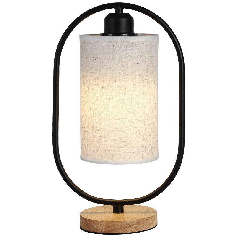 Lampe à poser moderne LED avec anneau et abat-jour tissu Nordic - vue 5 sur 6