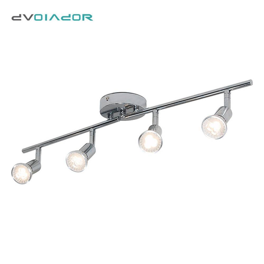 Plafonnier chromé barres à spots LED Spotlight - vue 3 sur 7