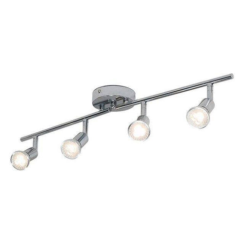 Plafonnier chromé barres à spots LED Spotlight - vue 8 sur 7