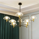 Lustre moderne abat-jours en forme de méduse en verre Hailey