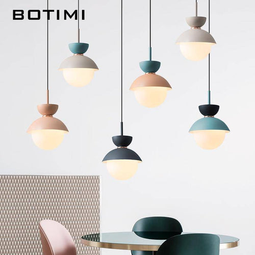 Suspension design à LED en verre et métal coloré Hang - vue 5 sur 14
