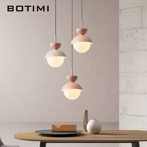 Suspension design à LED en verre et métal coloré Hang - vue 3 sur 14