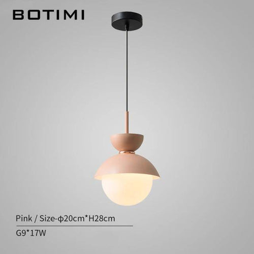 Suspension design à LED en verre et métal coloré Hang - vue 6 sur 14