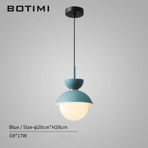 Suspension design à LED en verre et métal coloré Hang - vue 9 sur 14