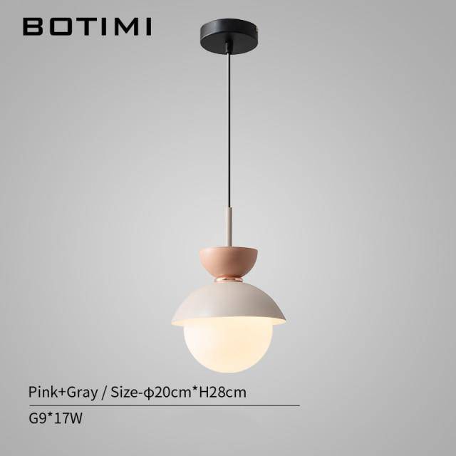 Suspension design à LED en verre et métal coloré Hang - vue 6 sur 14