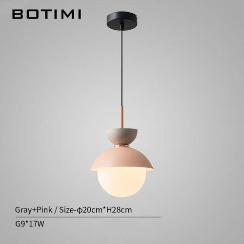 Suspension design à LED en verre et métal coloré Hang - vue 10 sur 14