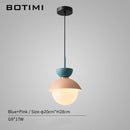 Suspension design à LED en verre et métal coloré Hang