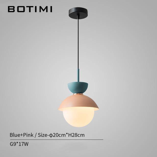 Suspension design à LED en verre et métal coloré Hang - vue 12 sur 14