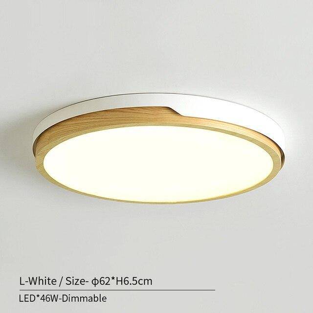 Plafonnier LED en bois et métal Nordic (plusieurs couleurs) - vue 4 sur 22