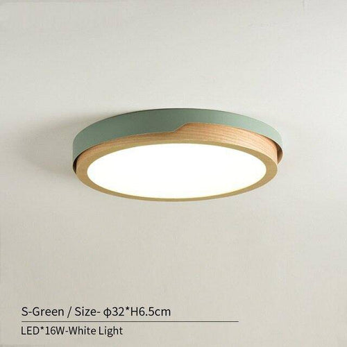 Plafonnier LED en bois et métal Nordic (plusieurs couleurs) - vue 21 sur 22