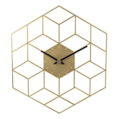 Horloge murale hexagonale en métal 40cm Cube - vue 8 sur 7