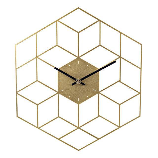 Horloge murale hexagonale en métal 40cm Cube - vue 4 sur 7