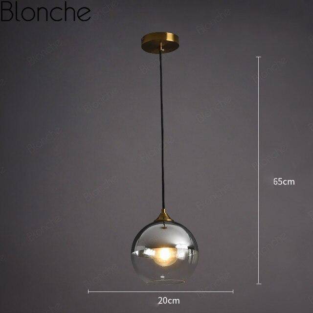 Suspension design LED avec boule en verre fumé Loft - vue 8 sur 15