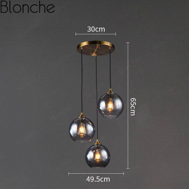 Suspension design LED avec boule en verre fumé Loft - vue 11 sur 15