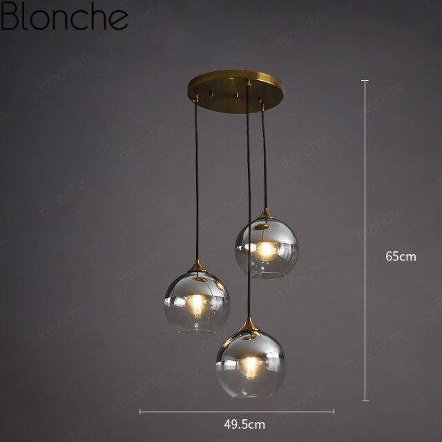 Suspension design LED avec boule en verre fumé Loft - vue 7 sur 15
