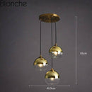 Suspension design LED avec boule en verre fumé Loft