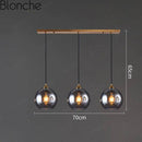 Suspension design LED avec boule en verre fumé Loft