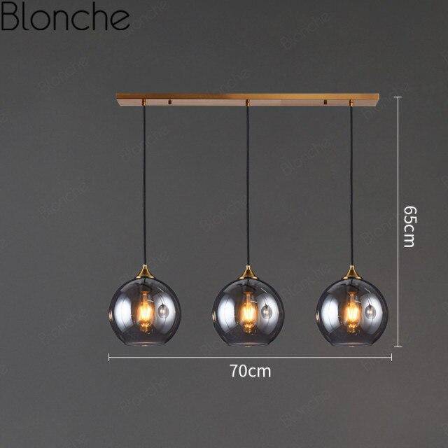 Suspension design LED avec boule en verre fumé Loft - vue 6 sur 15